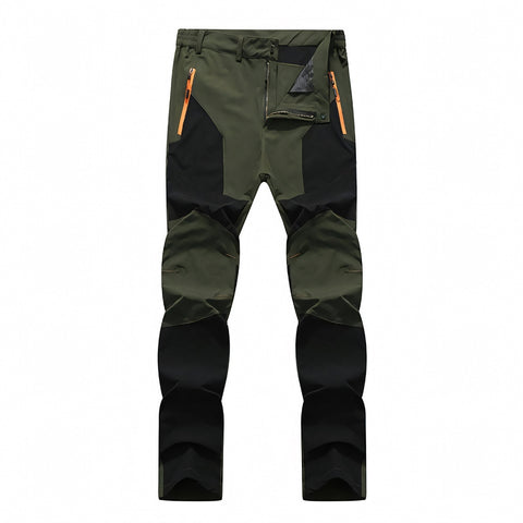 Black Army Green Waterprrof Zip Trouser