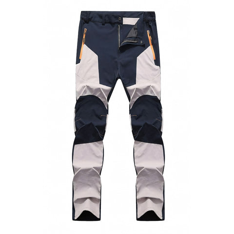 Khaki Navy Blue Waterprrof Zip Trouser