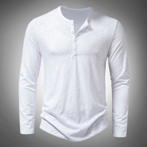 white plain long sleeve shirt on a 3D view